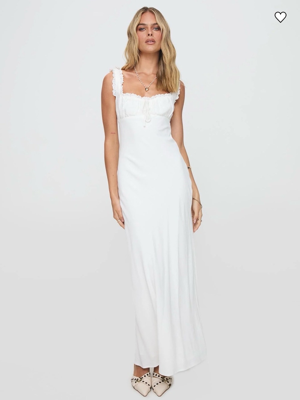 PRINCESS POLLY Lillete Maxi Dress in White 8